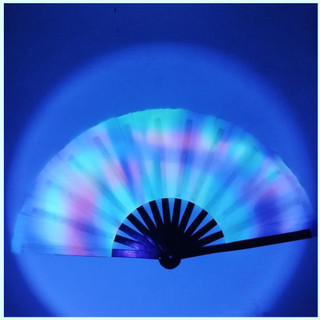 33cm Lớn Gấp Tay Rave Quạt UV Huỳnh Quang Chinease / Nhật Bản Chuyển Đổi Nhiều Màu Sắc Phản Quang Có Thể Gập Lại Quạt Lễ Hội Âm Nhạc Người Hâm Mộ Khiêu Vũ