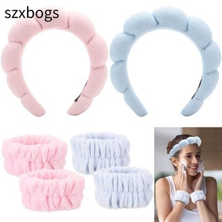 Szxbogs băng đô xốp nữ cô gái trang điểm băng đô để rửa mặt xoắn tóc vòng mũ spa mặt băng đô màu trơn phụ kiện tóc cho bé gái nữ băng đô quấn tóc bện