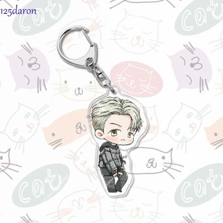 Daron1 exo acrylic móc khóa, hoạt hình dễ thương kpop ngôi sao móc khóa, nhăn kỷ niệm 12 năm quyến rũ thời trang acrylic móc chìa khóa xe chìa khóa