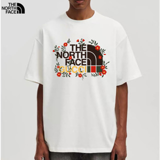 THE NORTH FACE Mặt Bắc Nam Nữ Phù Hợp Với Cặp Đôi Top Off Mùa Hè Mới Thời Trang Thường Ngày Cotton Nguyên Chất Trắng Logo Đa Năng In Hình Áo Thun Ngắn Tay Lớn