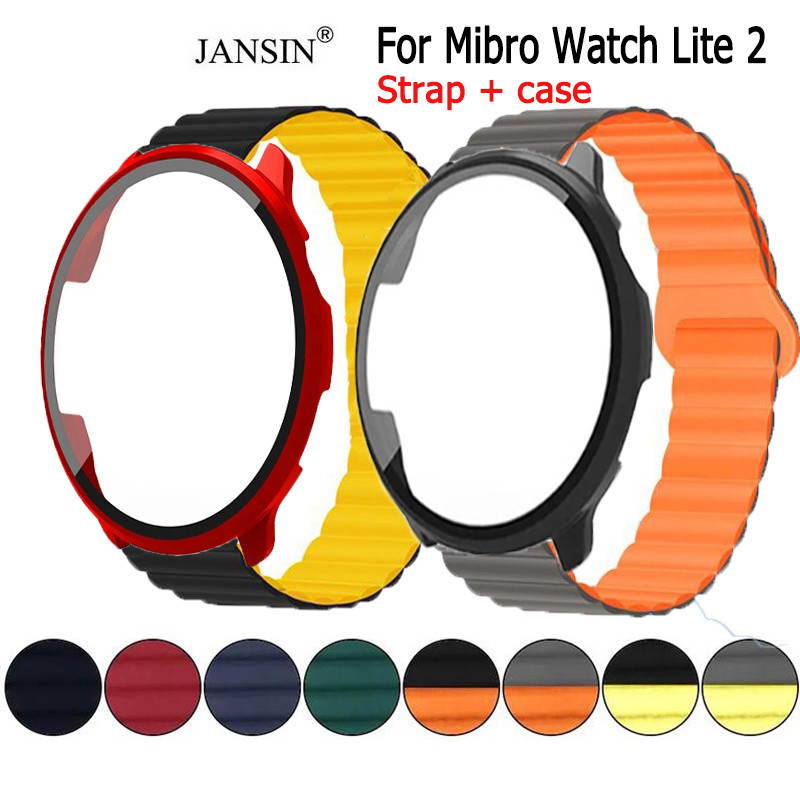 Dây đeo + Vỏ bảo vệ chống trầy xước cho mibro watch Lite 2 Vòng đeo tay đàn hồi có thể điều chỉnh ch