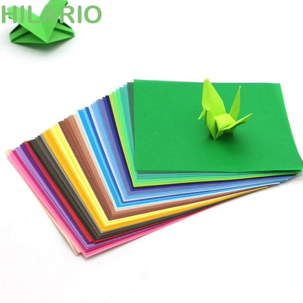 Giấy Thủ Công HILARIO 10 / 15 / 20 cm Thẻ Vuông Giấy Màu Trơn Quà Tặng Văn Phòng Phẩm Origami