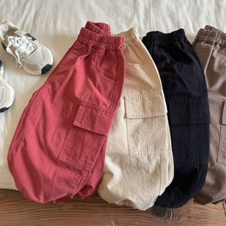 Trẻ Em Màu Trơn Giữ Chân Quần yếm Phiên Bản Hàn Quốc Rời Mùa Xuân 2024 Phong Cách Mới Thời Trang Phù Hợp Với Nam Nữ Bé Quần Cotton Nguyên Chất