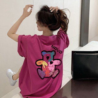 HIIXIIVI 100% Cotton Tay Ngắn Oversize Unisex Áo Thun Plus Size Người Phụ Nữ Tee Baggy Hoạt Hình Áo