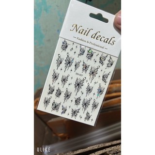 Sticker bướm 5D dán móng DH-557 trang trí móng dán nail