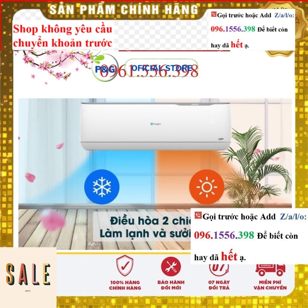 <NEW Điều hòa Casper 12000 BTU 2 chiều SH-12FS32, mới 100%, hàng chính hãng  giá kho