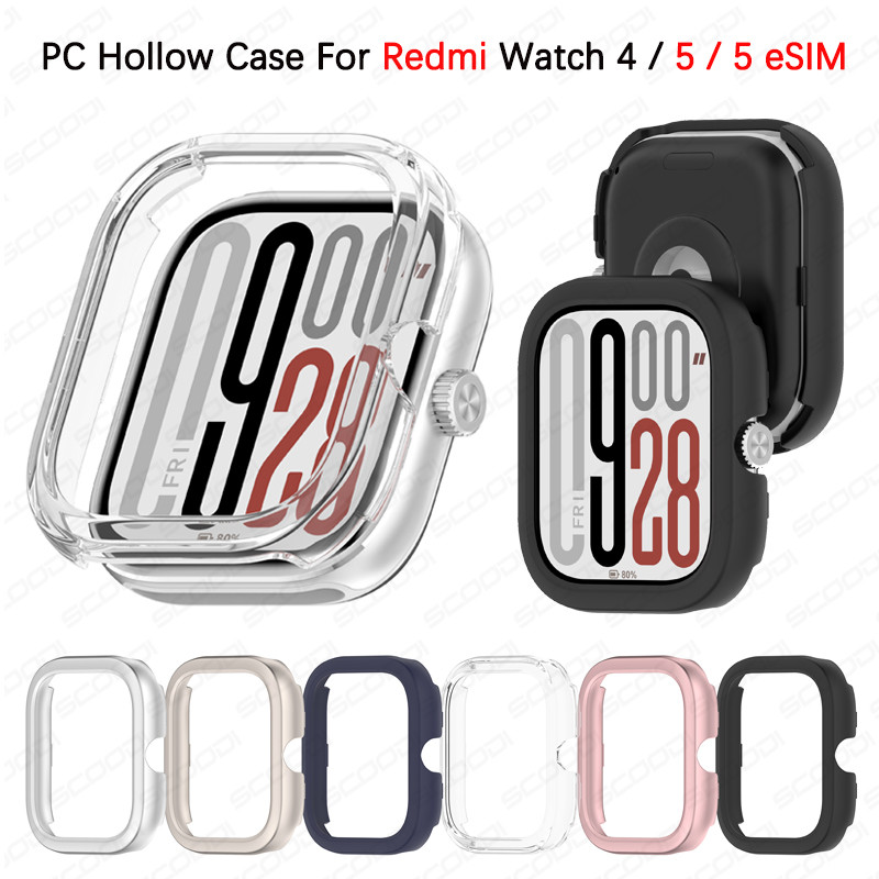 PC Rỗng Bao Dành Cho Redmi Watch 5 / 5 eSIM Bảo Vệ Khung Bảo Vệ Ốp Lưng Rỗng Cho Redmi Watch 4 Acces