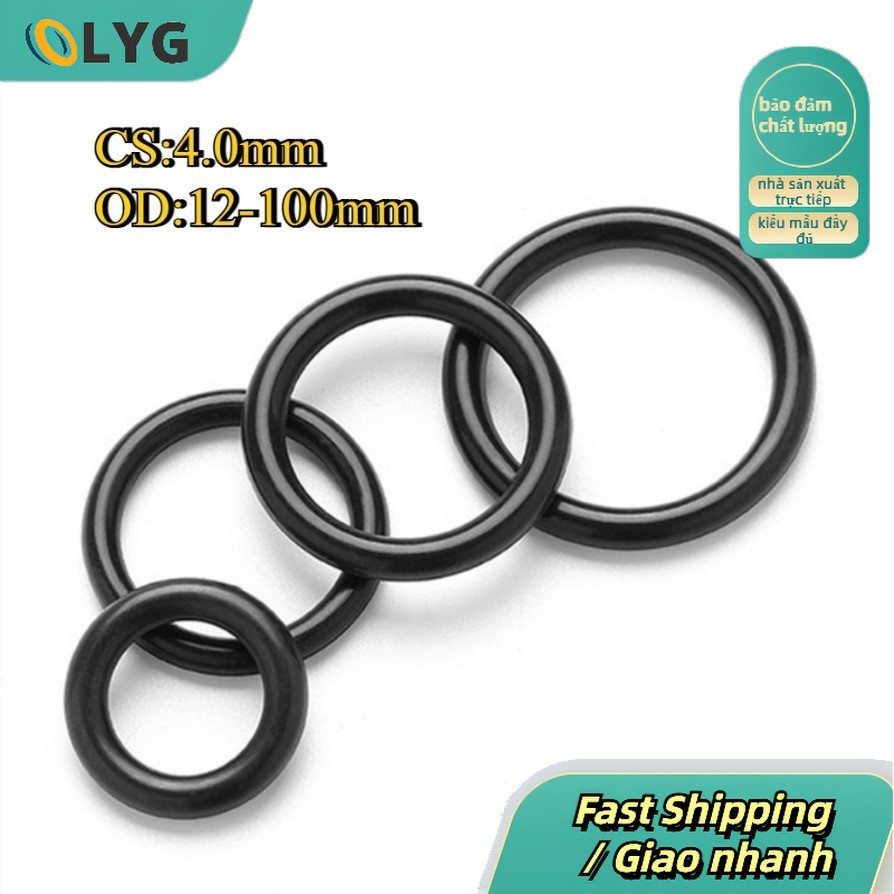 Vòng đệm cao su oring/ gioăng NBR CS4.0mm * OD12*100mm