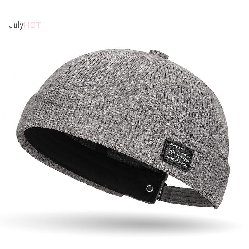 Julyhot Vintage Nam Có Thể Điều Chỉnh Docker Thu Đông Beanie Hip Hop Dome Hat - 60-100 Nhân Vật. Gia