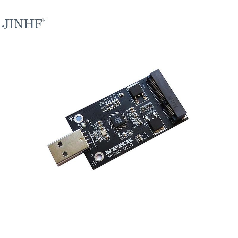 Jinhf USB 2.0 sang mSATA SSD thẻ chuyển đổi mSATA SSD sang USB 2.0 thẻ chuyển đổi HOT