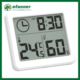 Đồng hồ treo tường kỹ thuật số với màn hình lcd 3.2inch đo nhiệt độ và độ ẩm cho phòng ngủ của bé