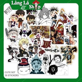Miếng dán Sticker Anime Manga Black Clover trọn bộ 50 hình - In rõ ràng sắc nét khó tróc