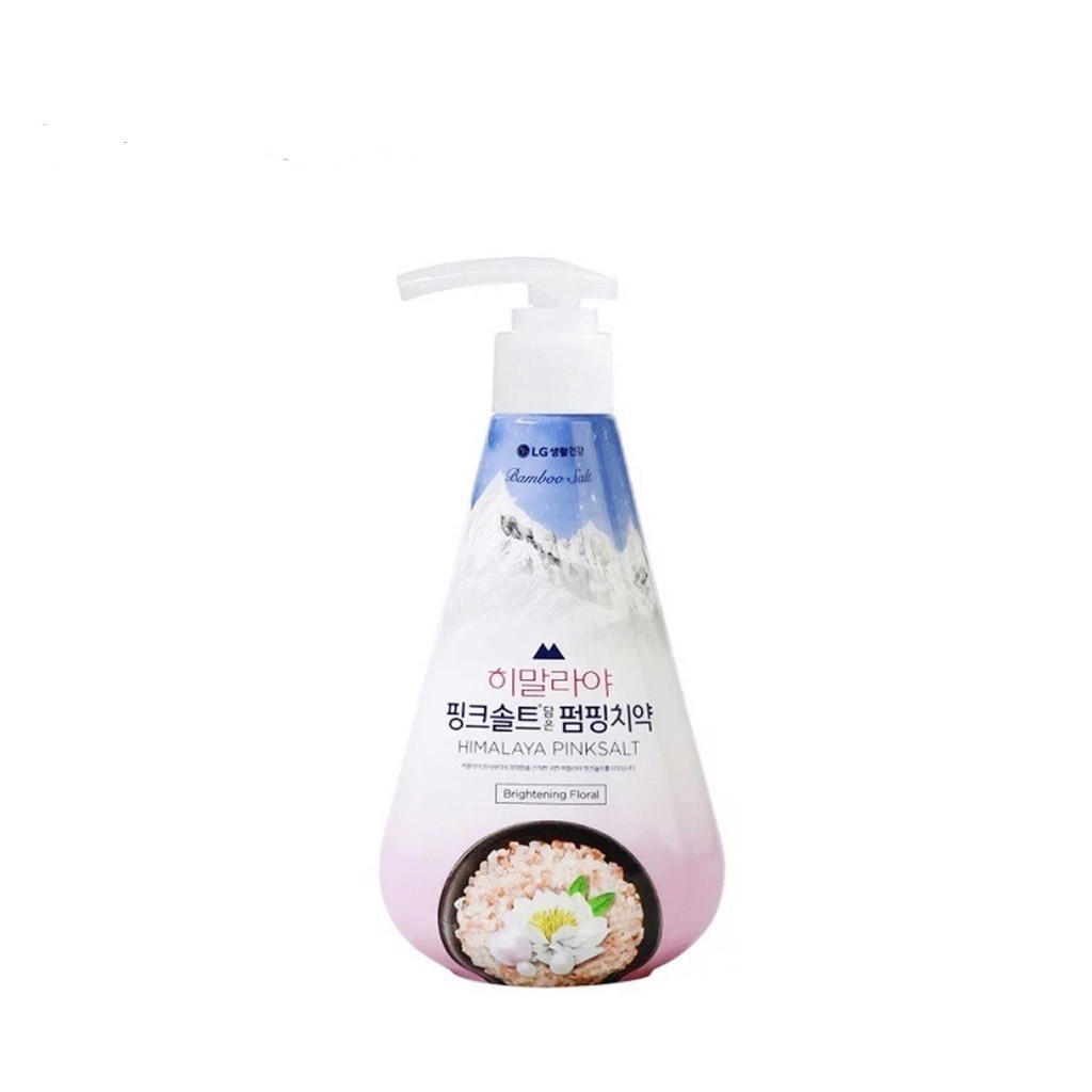 Kem Đánh Răng Bamboo Salt Hương Hoa Bạc Hà Sáng Răng Himalaya Pink Salt Pumping Toothpaste - Brightening Floral 285g