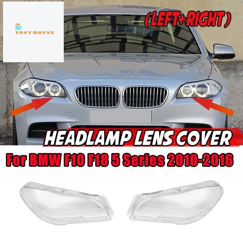 Trái + Phải Cho Xe BMW F10 F18 5 Series 528 535 550 2010-2016 Đèn Pha Ô Tô Nắp Ống Kính Đầu Đèn Chụp