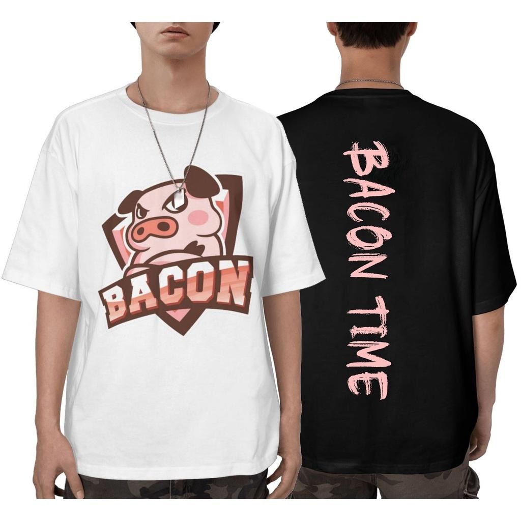Áo sơ mi trò chơi Bacon Time Rov cổ tròn tay ngắn cotton oversize Áo thun thích hợp cho cả nam và nữ