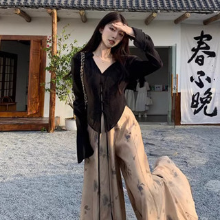 Xiao Chống Nắng Áo Sơ Mi Phong Cách Trung Hoa Mới Phong Cách Trung Hoa Áo Sơ Mi Dài Tay Nữ Mùa Hè Thoáng Mát Series Zen Bầu Không Khí Top Chồn Lông Cừu Áo Y7GX