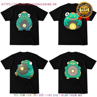 HOT Áo Thun Đen Trắng Cổ Tròn aogau.store In Hình Pokemon Brilliant Bellibolt Mingyuan Dành Cho Nam Và Nữ