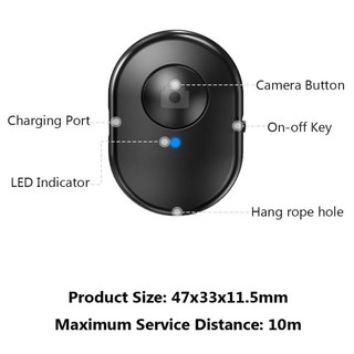 LZEEM Nút chụp hình từ xa có kết nối bluetooth cho IOS Android