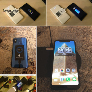 Tang _ Bộ thu sạc không dây USB Type-C Qi di động cho iPhone Android