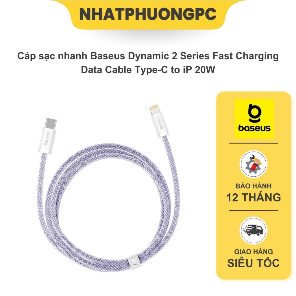 Cáp sạc C to L 20W Baseus Dynamic Series Fast Charging Data Cable