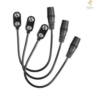 3 Bộ Chuyển Đổi Kẹp Pin 9V Đầu Nối Chụp 2.1mm * 5.5mm Nữ Cắm Cho Hiệu Ứng Đàn Guitar Một Điểm Nguồn Điện