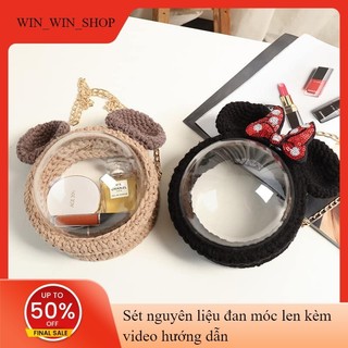Sét full phụ kiện làm túi mickey có video hướng dẫn đan