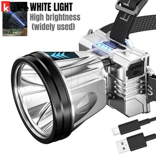 Đèn pha công suất cao - Đèn pha tầm xa - Đèn câu cá khẩn cấp - Đèn pin LED đi bộ đường dài cắm trại ngoài trời - Đèn pha chống nước - Sạc USB siêu sáng