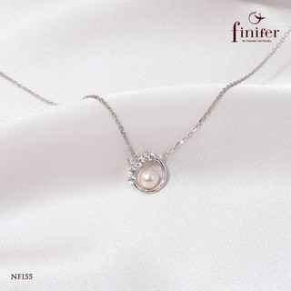 Vòng cổ ngọc trai thật, bạc quý kim với thiết kế tinh xảo, thanh lịch - NF155 - Finifer by Hoang Gia Pearl