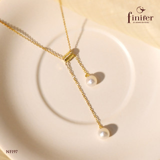 Vòng cổ ngọc trai thật, bạc quý kim với thiết kế tinh xảo, thanh lịch - NF197 - Finifer by Hoang Gia Pearl