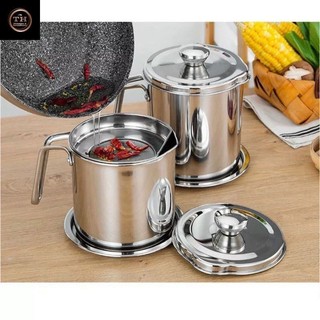 Bình lọc dầu ăn có lưới lọc cặn bằng inox 304. bình đựng dầu chiên lọc cặn. ca lọc cặn dầu ăn nhà bếp