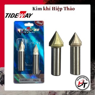 Mũi phay gỗ cnc v 60 độ mũi soi alu tideway msv-60-tw