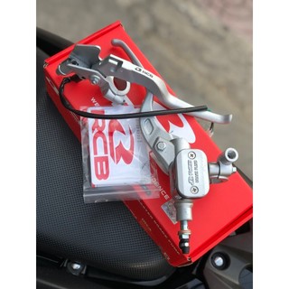 _Cặp Tay thắng RCB mod 50A màu xi bạc, bình dầu xám trong suốt_Piston 14mm, êm ái lắp Nhiều dòng xe