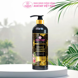 Dầu Xả Avatar Collagen & Keratin Dưỡng Ẩm Phục Hồi Tóc, Mềm Mượt, Sạch Gàu Chai 800ml - avatar