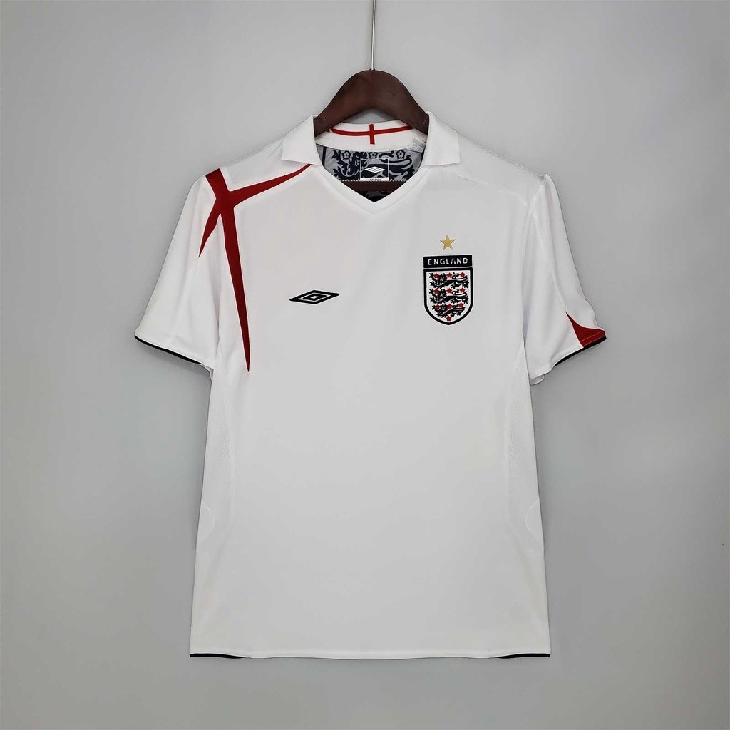 06 ENG Home Retro Soccer Jersey Bóng đá