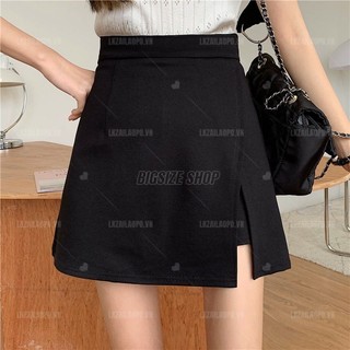 chân váy nữ ngắn Bigsize quần giả váy lưng cao cạp cao chữ a xẻ tà mùa hè Phong cách Hàn Quốc Thời Trang tiểu thư cá tính xinh đẹp cho người mập béo