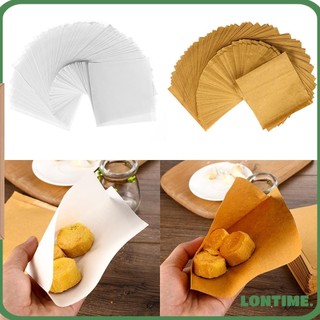 Set 100 túi giấy kraft đựng bánh donut nhiều màu sắc chống dầu nhỏ gọn cho nhà bếp