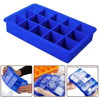 Premium Silicone Ice Cube Tray with Large Molds for Perfectly Sized Ice Cubes