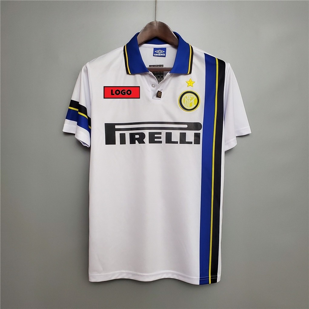 97-98 Inter Milan Sân khách Retro Bóng đá Jersey