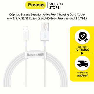 Cáp sạc Baseus Superior Series Fast Charging Data Cable cho 7/8/X/12/13 Series