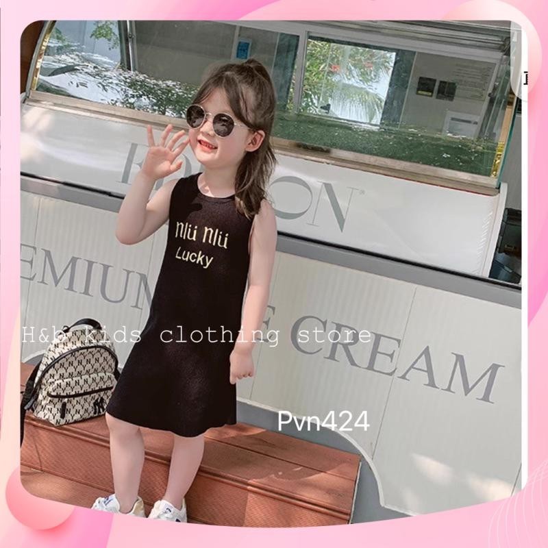 XẢ Váy đầm lucky sát nách cho bé gái