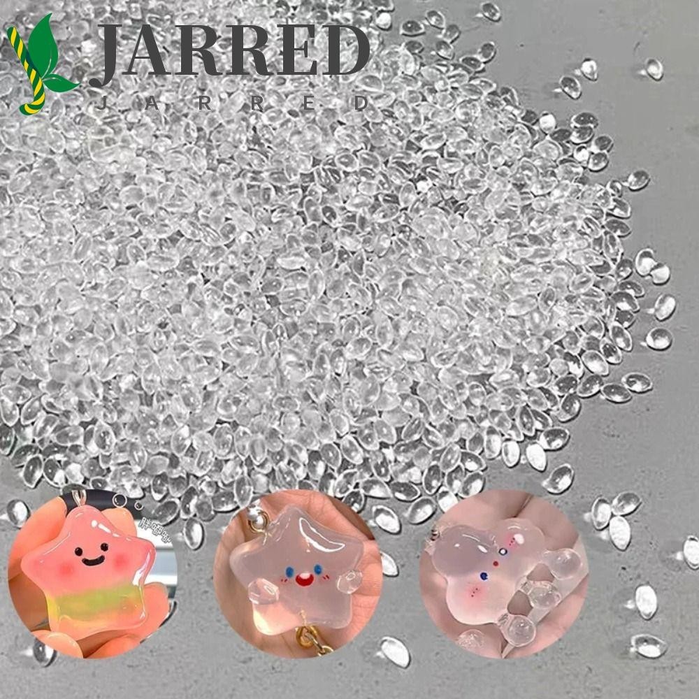 Đất nhựa không đất sét JARRED, Đất tạo hình tự làm bằng nhựa nhiệt dẻo trong suốt / trắng, Chất liệu tự làm chất lượng cao 50g / 100g Đất sét nhiệt dẻo Đồ chơi trẻ em
