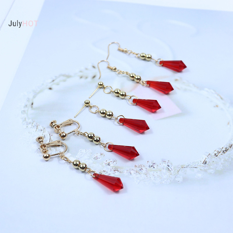 Julyhot 1 Cặp Genshin Tác Động Tartaglia Bông Tai Anime Trang Sức Cosplay Childe Bông Tai Nam Nữ Hợp