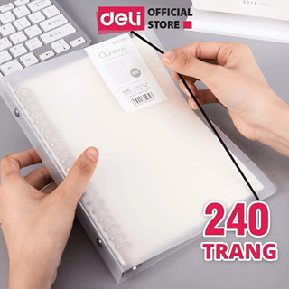 Sổ còng sắt Binder A5 B5 120 trang và lõi giấy Deli - Combo Sổ + Lõi Giá Hời - Ô vuông kẻ ngang viết ghi chép sổ tay