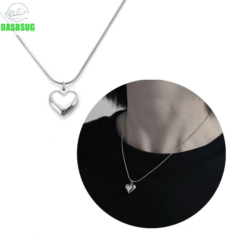 Titanium Steel  Heart Pendant Necklaces Heart Necklace Long Chain Love Necklaces