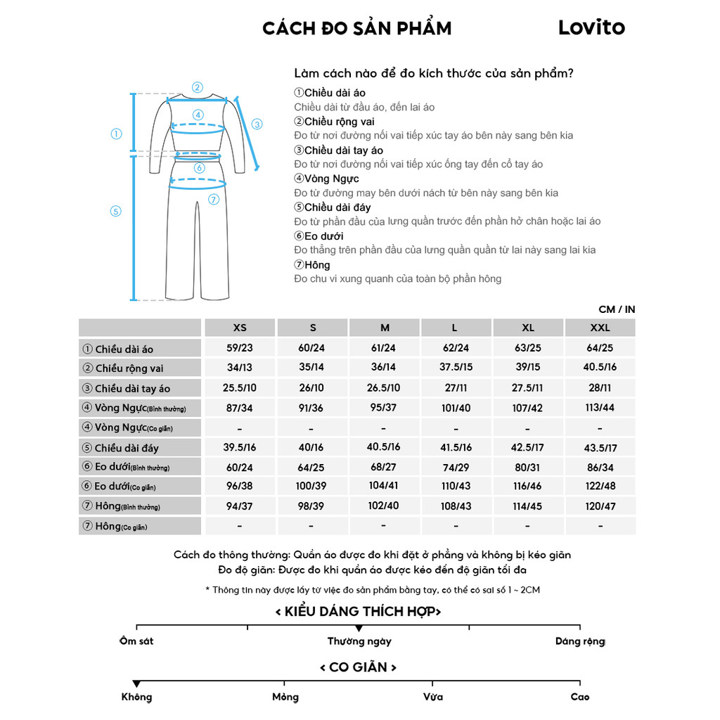 Lovito Áo hoặc đáy cổ sọc tương phản dễ thương dành cho nữ L122AD058 | BigBuy360 - bigbuy360.vn