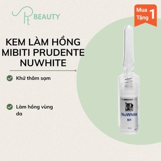 KEM LÀM HỒNG NHŨ HOA - MIBITI PRUDENTE NUWHITE N1 Tem xanh 5ml