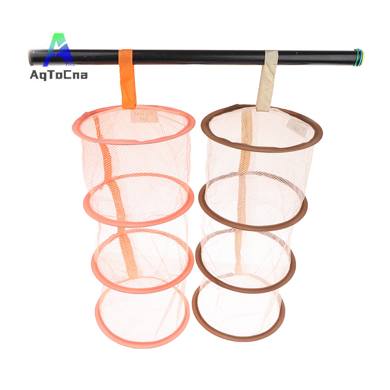 (AqToCna) Giỏ Lưới Treo Phơi Đồ 3 Tầng Có Khóa Kéo * Mới *