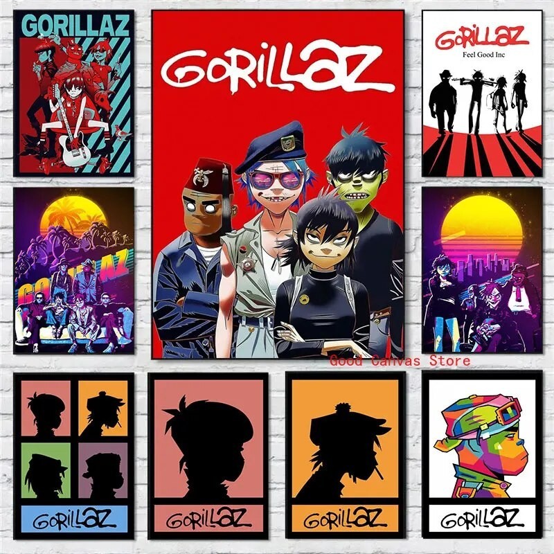 Gorillaz Áp Phích Tác Phẩm Nghệ Thuật Ban Nhạc Rock Rap Demon Days 2d Ca Sĩ Tranh Canvas Hd In Tường 23N 0126