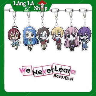 Móc khoá Mica anime We Never Learn (Bokutachi wa Benkyou ga Dekinai) - Nhựa Cứng Acrylic In 2 mặt sắc nét ( ảnh thật )