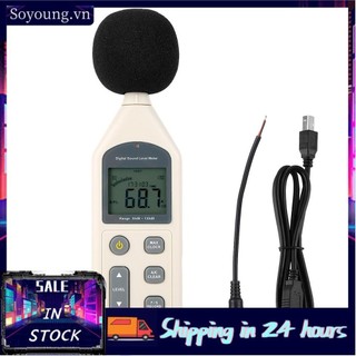 Soyoung Máy đo mức âm thanh 30-130dBA Máy kiểm tra tiếng ồn Màn hình LCD cầm tay Đo áp suất kỹ thuật số Decibel cho Nhà máy Văn phòng Trường học tại nhà
